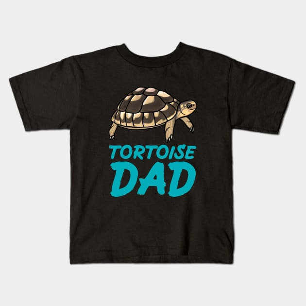 Tortoise Dad, Blue, for Tortoise Lovers Kids T-Shirt by Mochi Merch